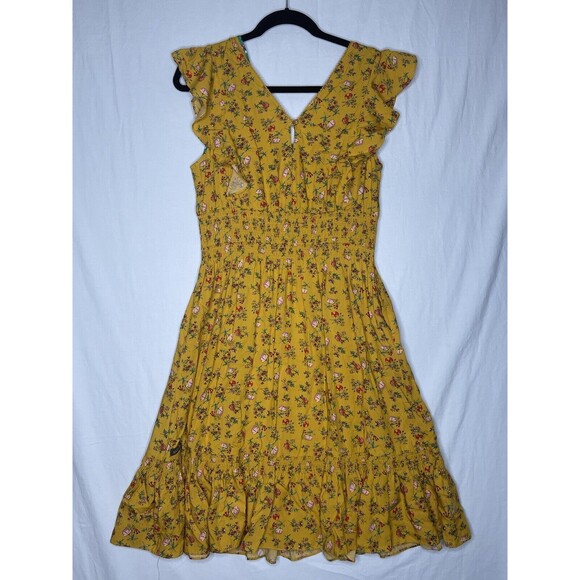 NWT Matilda Jane Fantasy Fancy Yellow Floral Dress Size Small - Picture 7 of 12